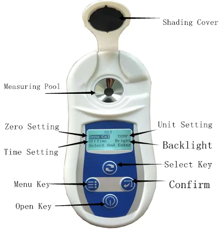 Hot-selling portable digital sugar meter salinity meter refractometer