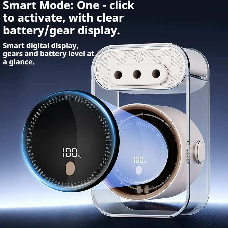Portable Ice Semiconductor Cooling Mist Desktop Fan | 2-in-1 Cooling & Humidifying Mini Air Cooler