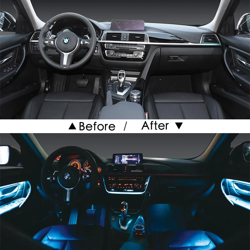 For BMW 4 Series F32/F33/F36/G22/G23/G24 9 Colors Lightings Car Decorative Auto Ambient Light Led Strip Tuning Car Accessories