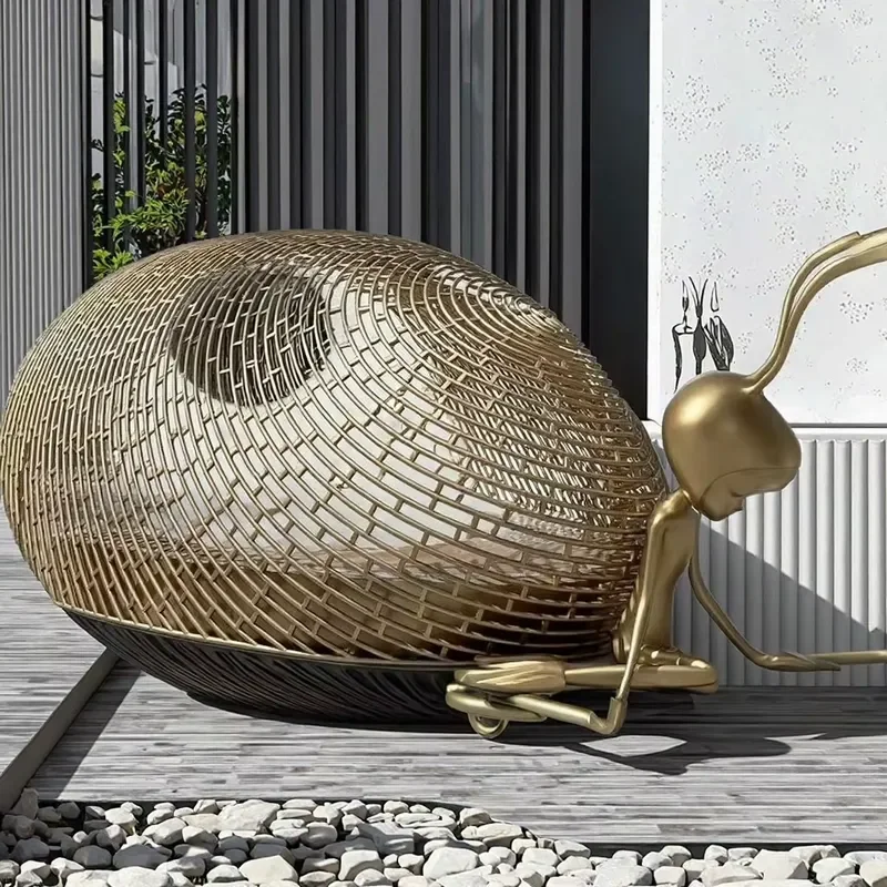 Modern Outdoor Home Decoration Polished Stainless Steel Customized Colors Customizable Tubular Garden Sculpture for Ambience