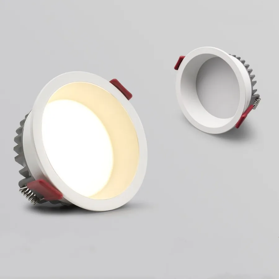 Dimmableanti Glare Dimbare Inbouw Downlight Lamp 5w10w15w18w24wled Spot Licht 220V/110V Plafond Ronde Ruit Voor Thuis Verlichting