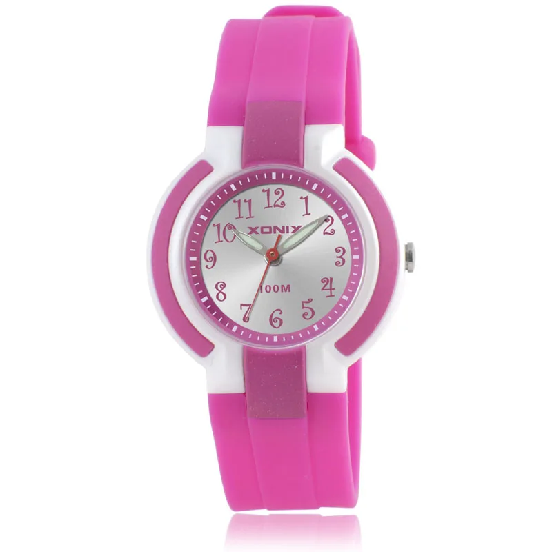 

Стиль XONIX, модные простые водонепроницаемые 100 м, студенческие часы для мальчиков и девочек, кварцевые часы с указателем, RF