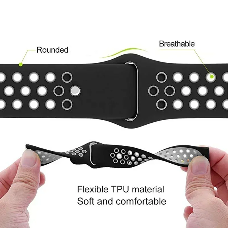 Sport Straps For Apple Watch bands 40mm 44mm 49mm 45mm 41mm 42-46mm Silicone bracelet iWatch series 10 9 8 7 6 5 se ultra 2 band