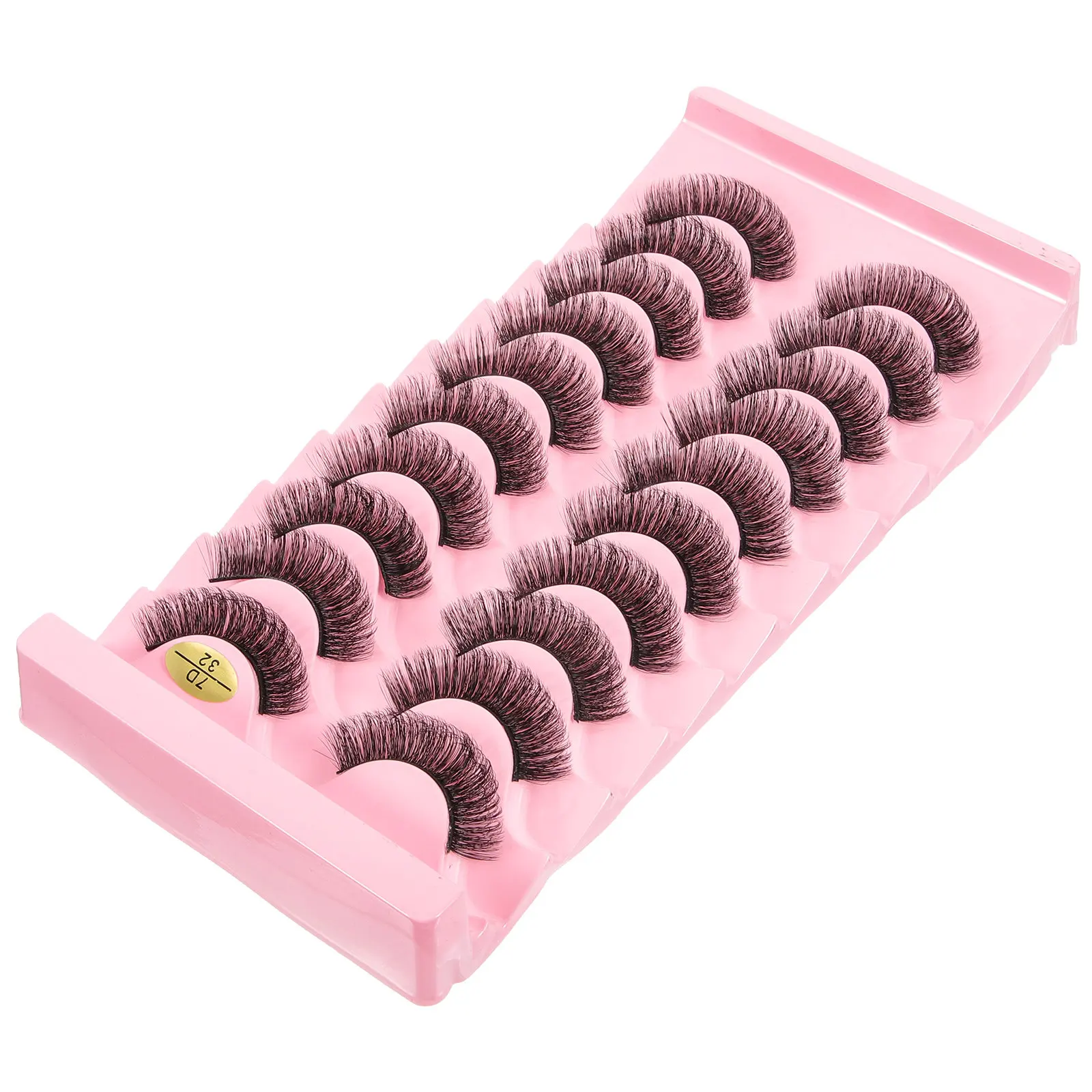 10Pairs 7D Curl False Eyelashes Natural False Lashes Soft Flexible Band for Everyday Wear Special Occasions Women Lashes
