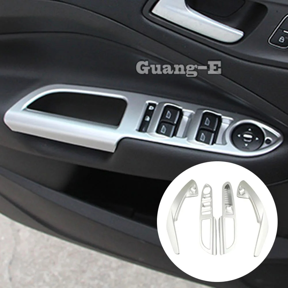 

ABS Door Window Glass Panel Armrest Lift Switch Button Trim Frame For Ford Kuga Escape 2013 2014 2015 2016 2017 2018 2019 2020