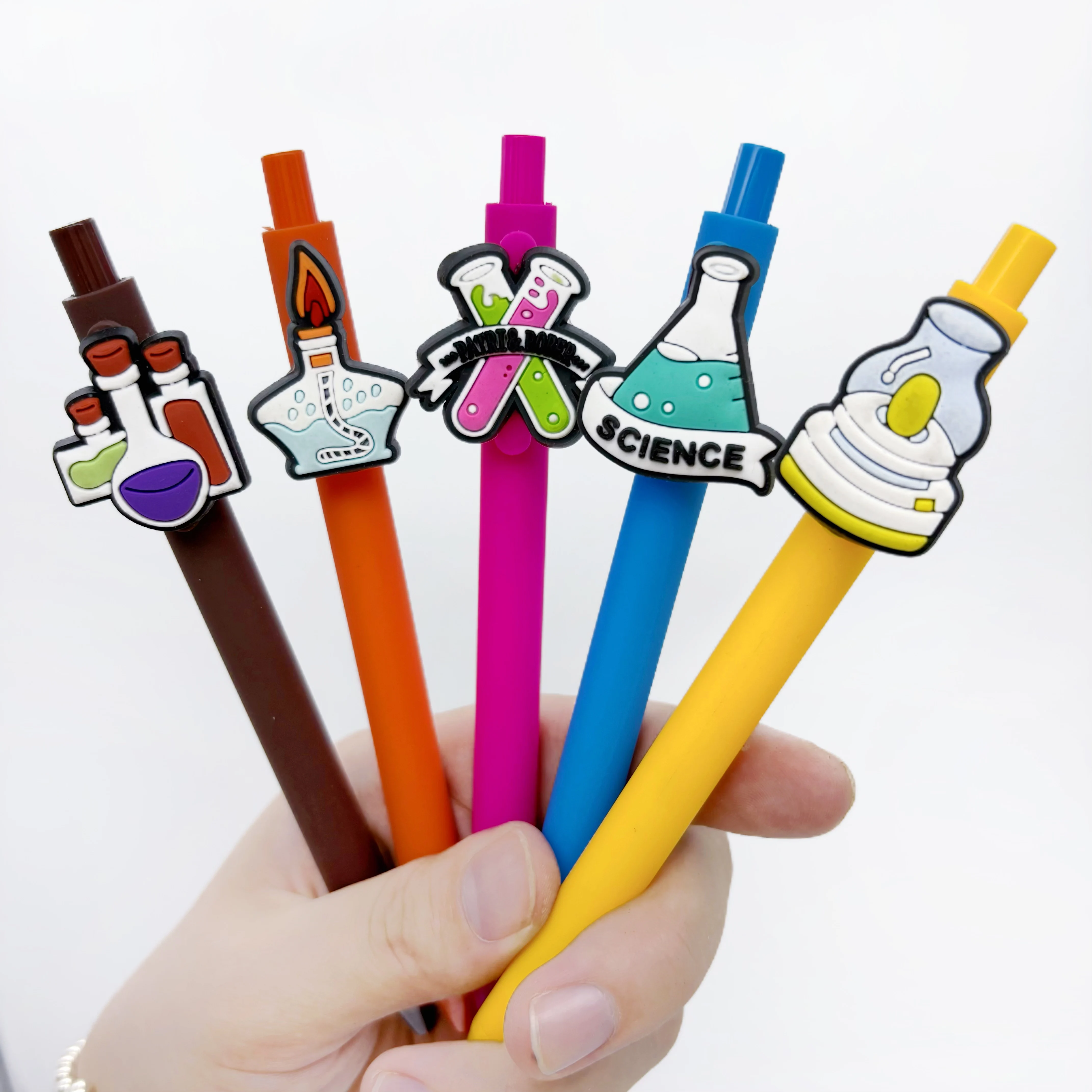 10/20 قطعة قلم حبر جاف لزجاجة كاشف لمختبر الكيمياء، قلم محايد للضغط، مناسب للاستخدام في مكتب الطلاب.