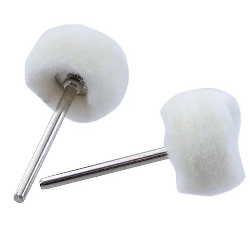 

5/10/20Pcs Head Sanding Grinding Felt Abrasive Buffing Wheel 3mm Shank Cotton Thread Polishing Mini Brush For Dremel Dril Jade