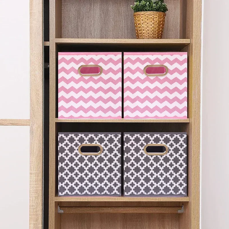 درج مكعبات تخزين قابل للطي للخزانة ملابس داخلية متعددة الوظائف ألعاب أطفال سلة تخزين الكتب لرفوف التخزين