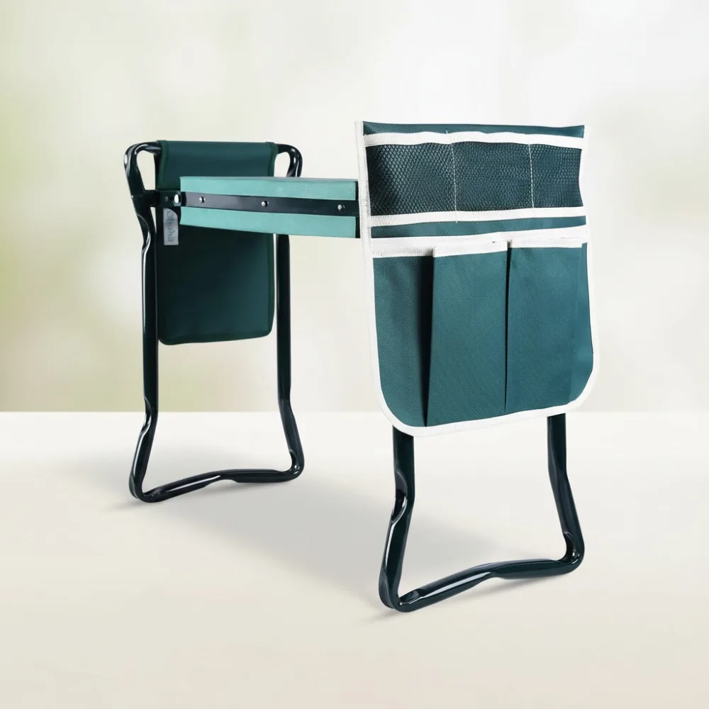 

Foldable Garden Kneeler & Seat with EVA Foam Pad, 2-in-1 Gardening Stool with Tool Pouches, Ideal for Seniors Women Men