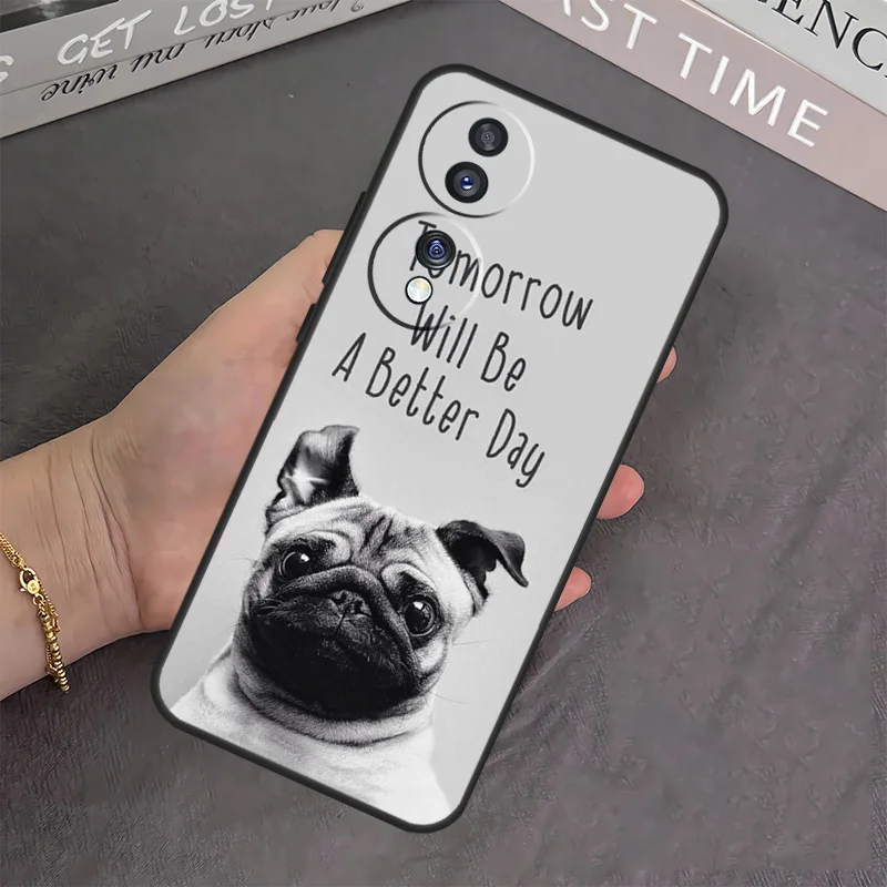 CUTE PUPPY PUG DOG MOPS Case For Honor X8b X9b X8 X9 X6a X7a X8a X9a Cover For Honor Magic 6 5 Pro 50 70 90 Lite