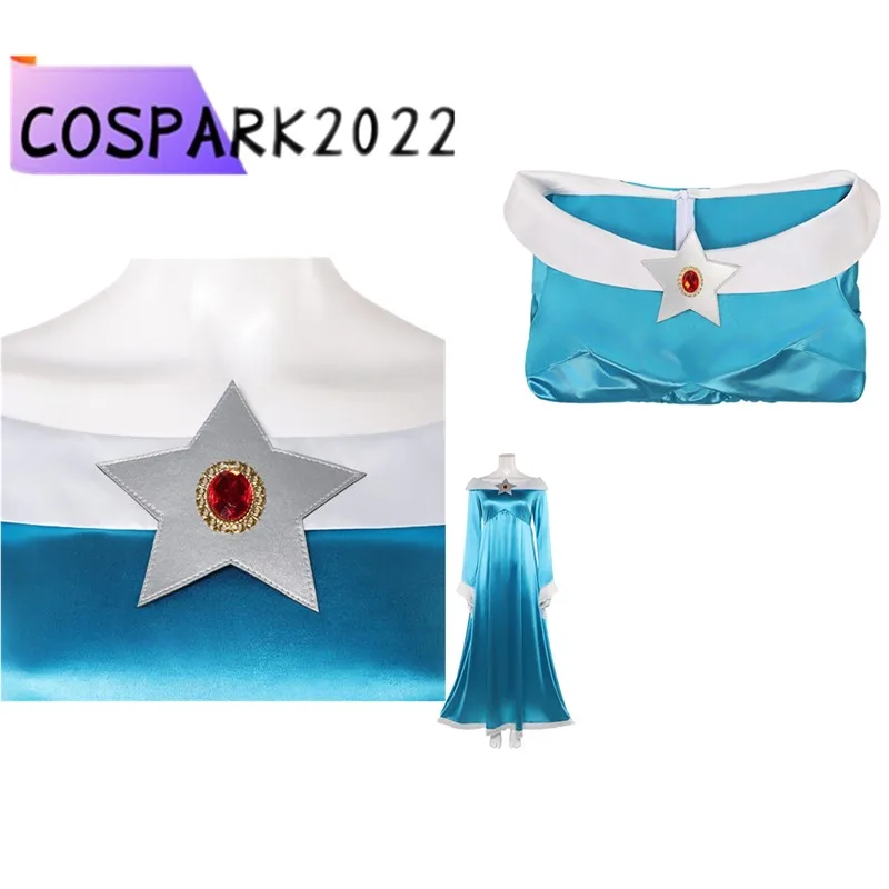 

Princess Dress Fantasia Rosalina Cosplay Costume Cartoon Women Adult Disfraz Roleplay Outfits Halloween Carnival Party Suit
