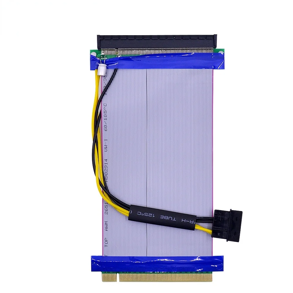 PCI-E 16X to 16X Riser Card Converter PCIe X16 Extender Flexible Ribbon Extension Cable Adapter for Video Graphics Card