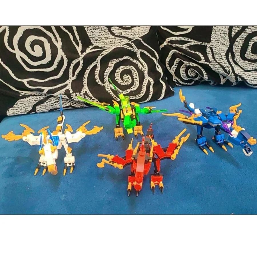 4-stijl Phantom Ninja Dragon bouwstenen minifiguren bakstenen kit klassieke filmmodel kinderen speelgoed jongens voor kinderen