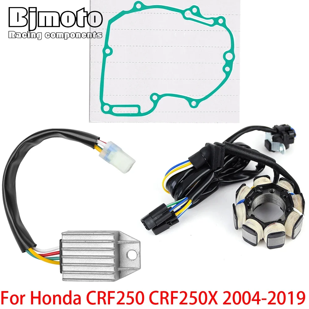 

CRF250 2019 CRF 250 Engine Stator Coil+Voltage Regulator rectifier For Honda CRF 250 CRF250X 2004-2018 CRF-250 with Gasket