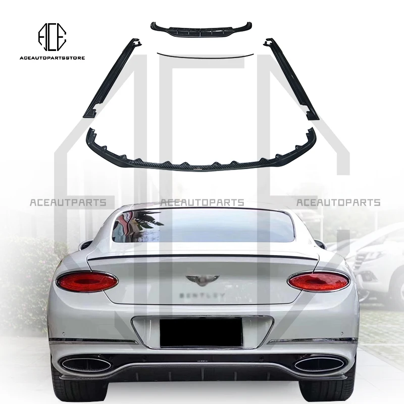 

For Bentley GT Carbon Fiber Front Rear Lip Side Skirt Rear Wing Limited Edition Bodykit Car Spoilers Auto Parts Decoration 2018+