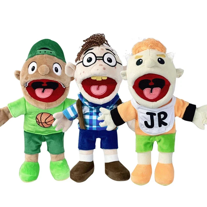Marioneta de mano de Jeffy para niño, muñeco de peluche Coby Junior Joseph, estatuilla de peluche con boca móvil para casa de juegos, regalos de cumpleaños para niños