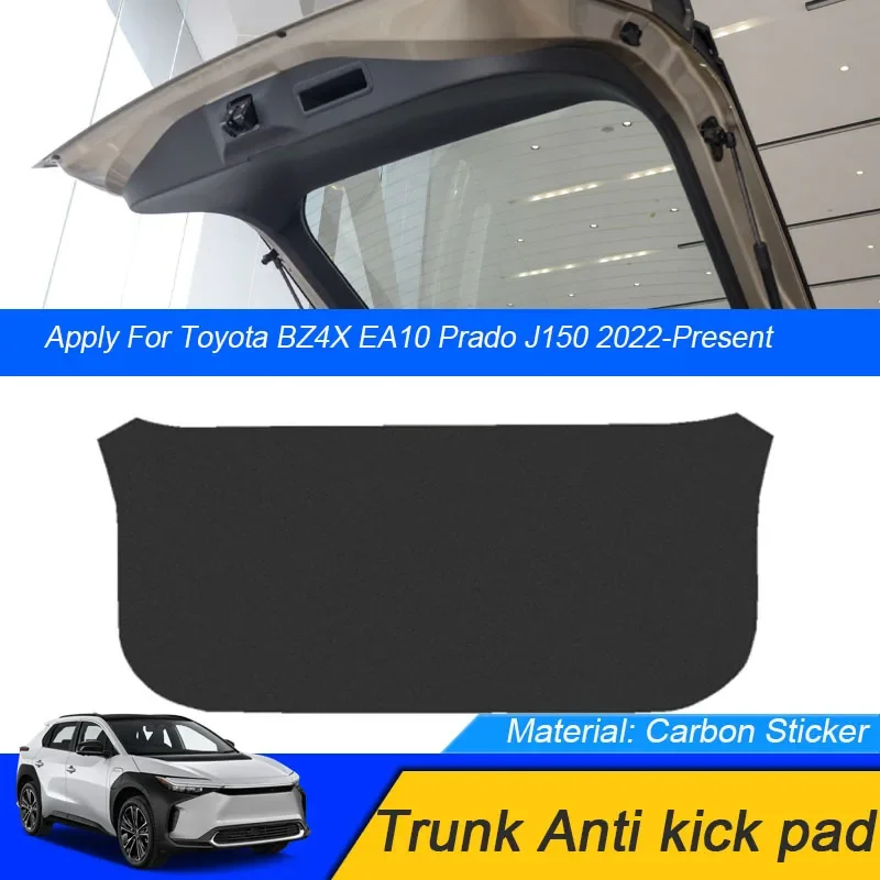 For Toyota BZ4X EA10 PRADO J150 2022-2025Car PU Leather Mat Anti-kick Carbon Trunk Weather Dustproof Protection Tailgate Sticker