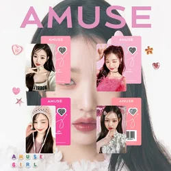 4pcs/set Kpop Idol IVE Wonyoung x AMU Lomo Cards 2023 Photocards Photo Card Postcard for Fans Collection