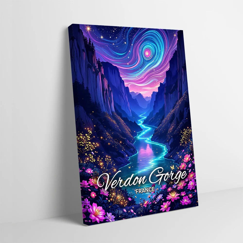 فيردن جورج فرنسا: ملصق منظر طبيعي حالم قابل للتخصيص مطبوع على القماش للصور جدار الفن ديكور المنزل الفاخر #1