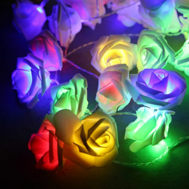 LED String Lights Romantic Valentine's Day Tanabata Confession Proposal Creative Roses Maiden Room Decoration Color Lamps