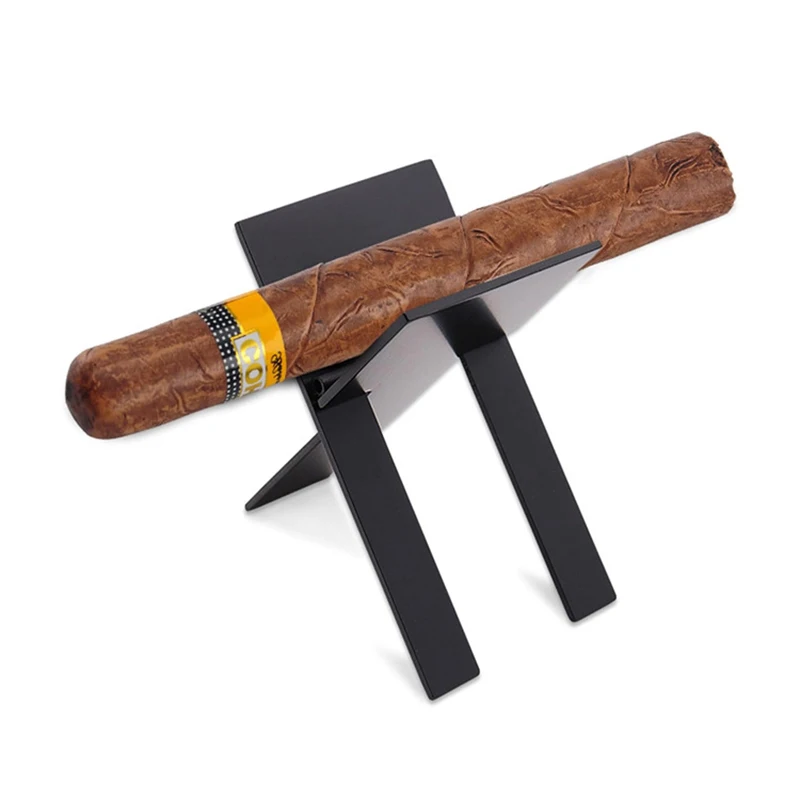 

2025 New Mini Folding Cigar Rack Adjustable Stainless Steel Cigar Holder Ashtray Display Stand Smoking Accessories