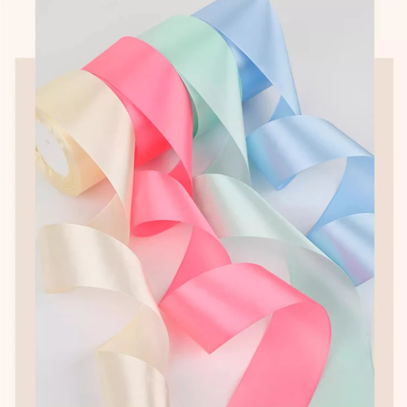 22meters/Roll 50mm Satin Ribbons Wedding Gift Wrapping Ribbons Bow for DIY Crafts Polyester Clothing Decoration Accessories