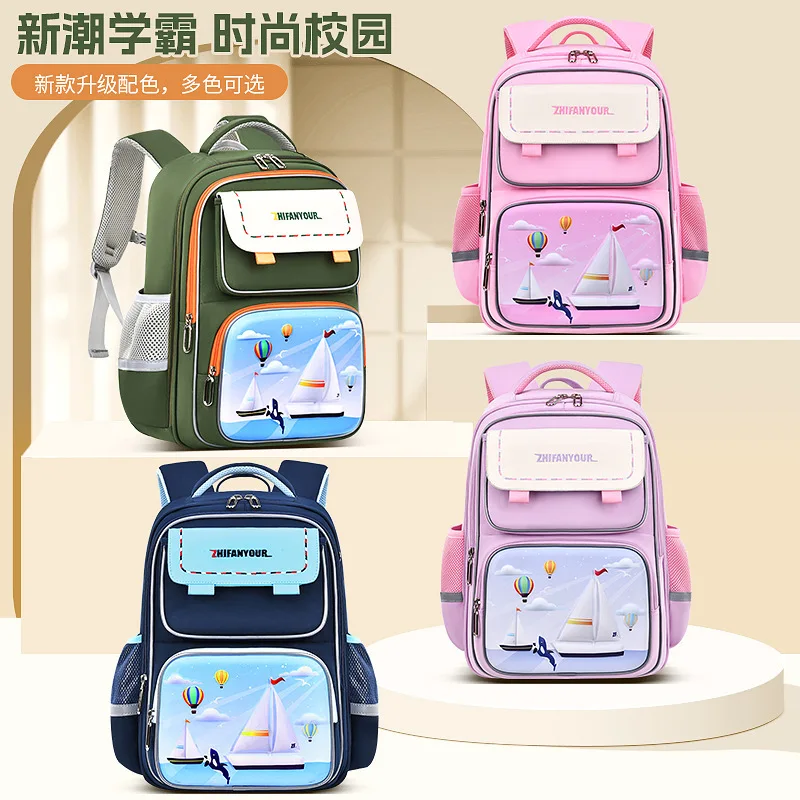 Tas Ransel Baru Kelas 1-4, Kapasitas Besar, Pelindung Tulang Belakang, Pengurang Beban untuk Anak SD Laki-laki Perempuan, Tas Ransel Ergonomis untuk Anak