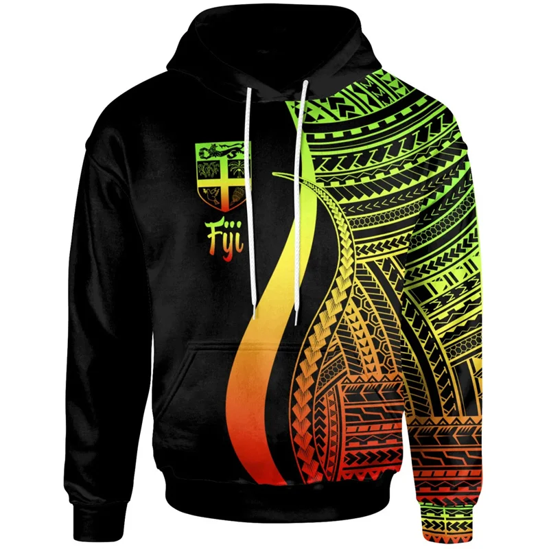 

3D Print Fiji Independence 1970 Tapa Style Polynesian Hoodies For Men Fashion Streetwear Hoodie Tops Clothes Hooded Sweatshirts