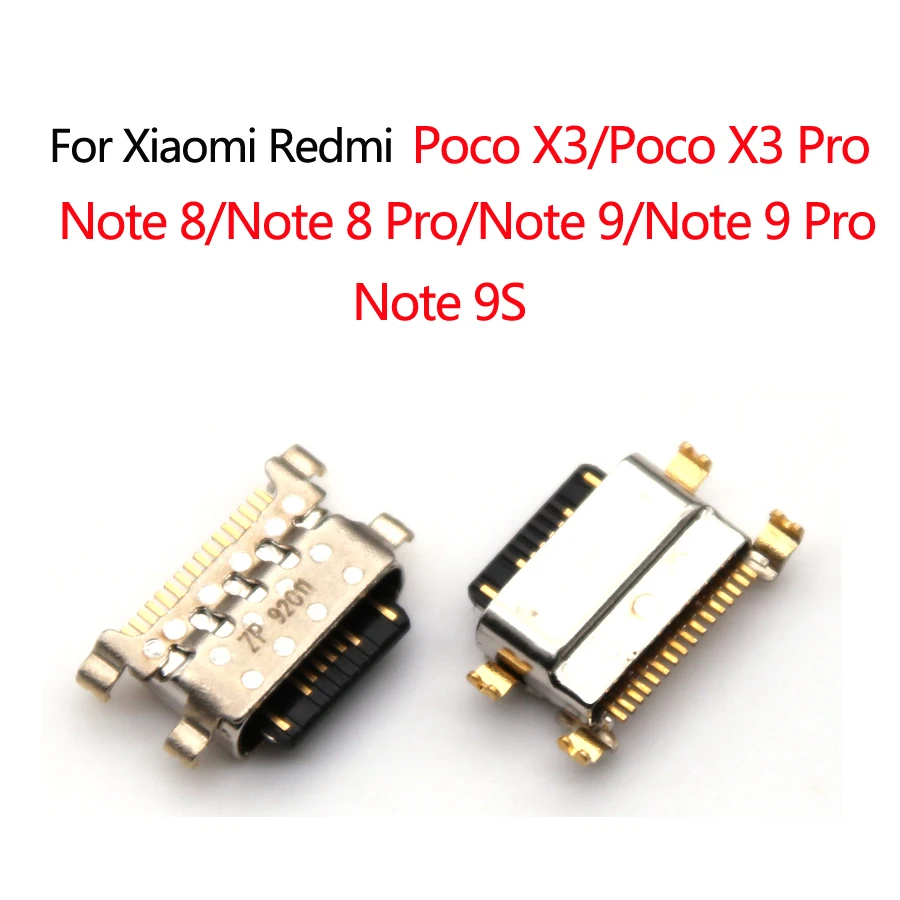 10 قطعة الأصلي ل Xiaomi Redmi Poco X3 برو نوت 8 9 برو 9S نوت 10 برو 10S USB شحن تهمة ميناء حوض موصل مقبس