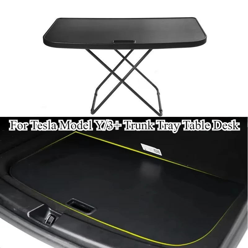 For Tesla Model Y/3+ Highland 2021-2024 Trunk Tray Table Desk Car Portable Folding Camping Picnic Table Trunk Board Outdoor