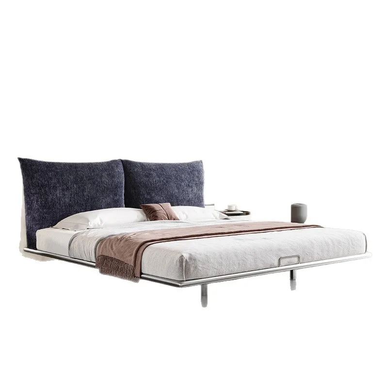 

Modern minimalist, steel frame suspension bed 1.8 meters simple soft bag bed