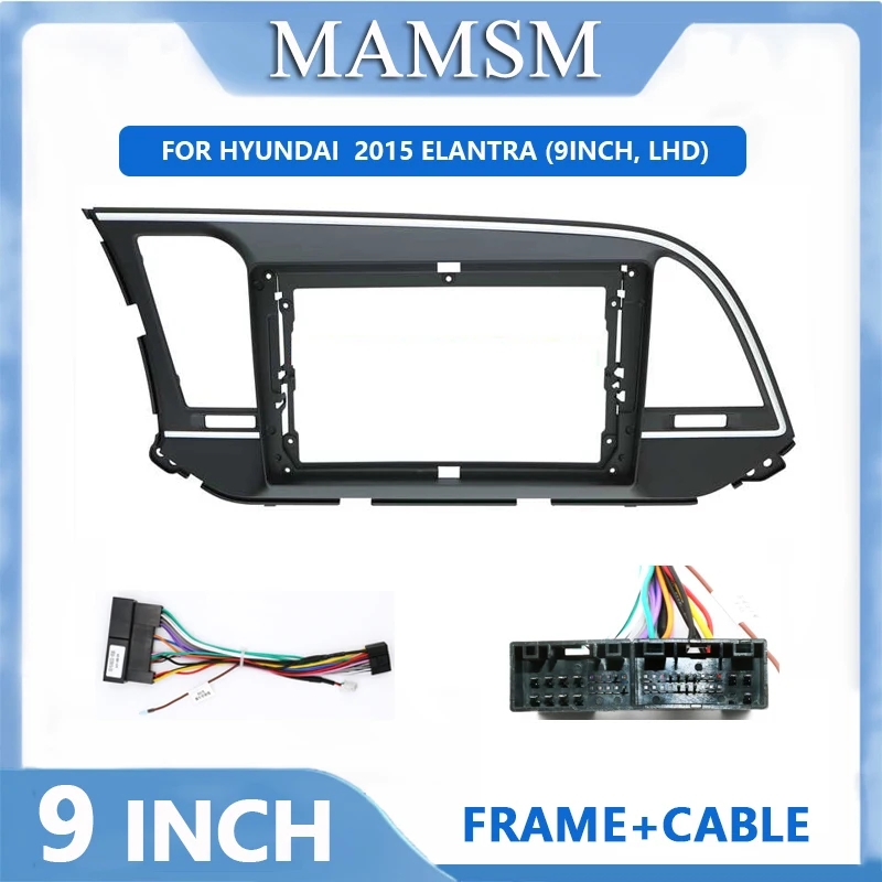 

2 Din Android Head Unit Car Radio Frame Kit For HYUNDAI 2015 ELANTRA Stereo Dash Fascia Trim Bezel Faceplate