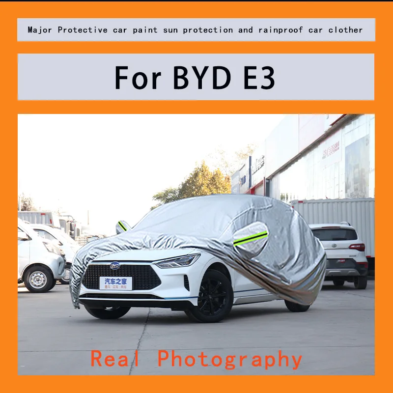 

Suitable for BYD E3 car covers, waterproof, snow resistant, dustproof, cold resistant, and UV resistant car covers