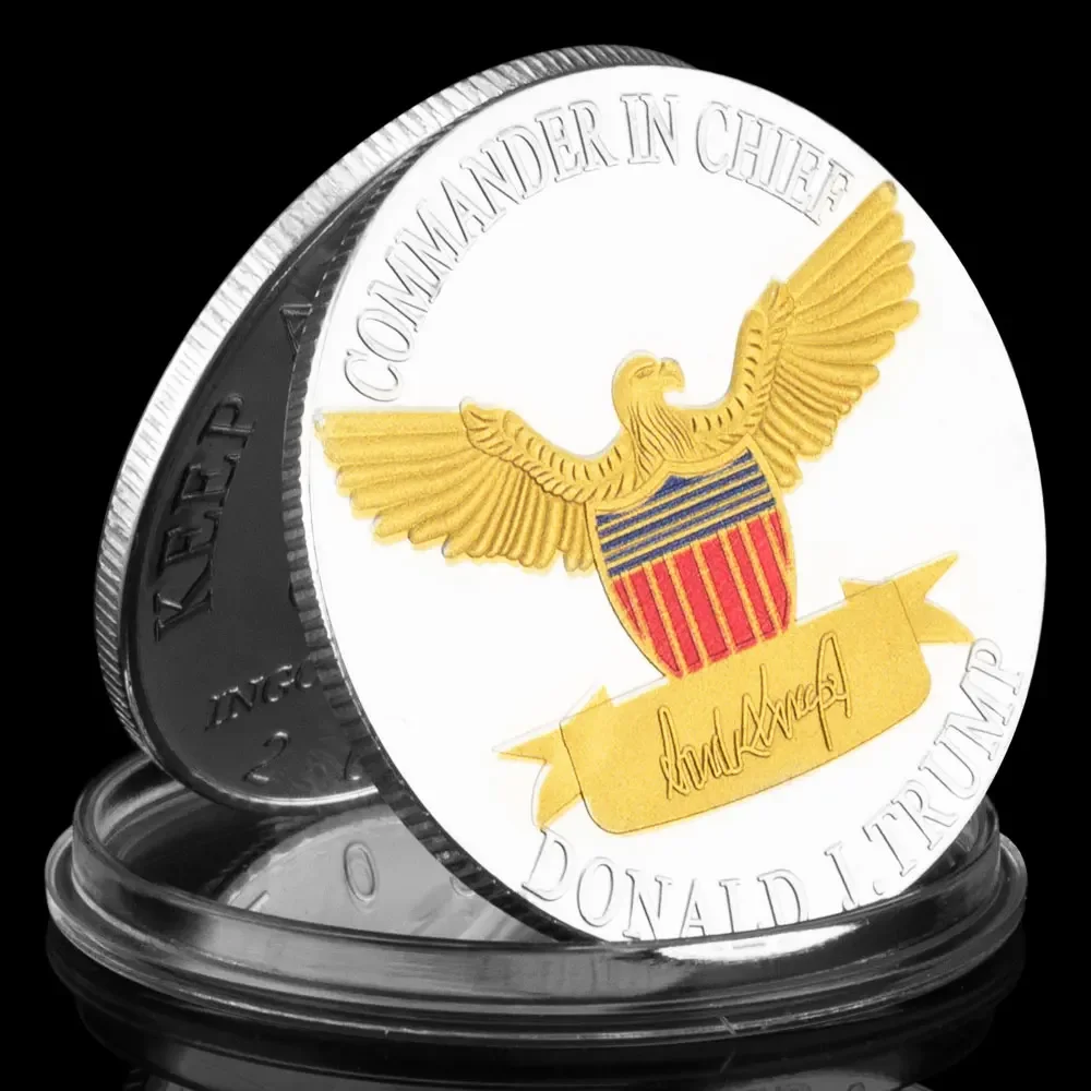 President of The United States Donald Trump Collectible Gold&Silver Plated Souvenir Coin Trump 2020 Commemorative Coin