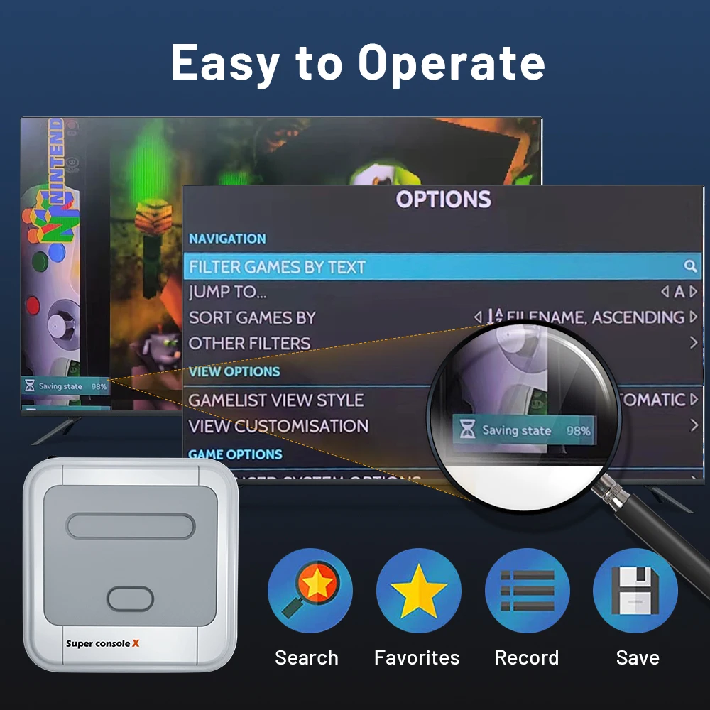 スーパーコンソール × レトロゲームコンソールpsp/PS1/ナオミ/mame/N64/dc 90000 + クラシックレトロゲームhd wifi tvビデオゲームプレーヤー