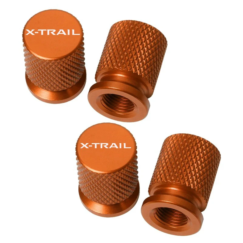 For Nissan X-trail Car Wheel Tire Valve Caps Tyre Stem Covers Airdust Waterproof Auto Accessories 4PCS