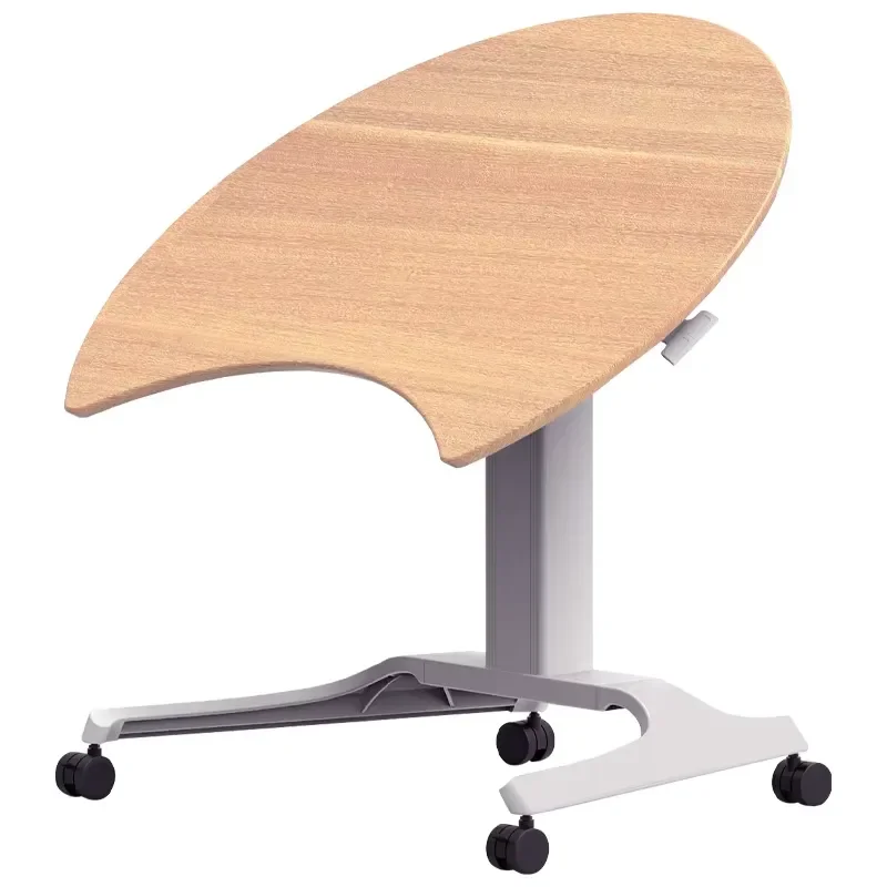 Adjustable Round Standing Desk Pneumatic Lift Table Mobile Workstation for Painting Drafting Ergonomic Height Adjustable Base