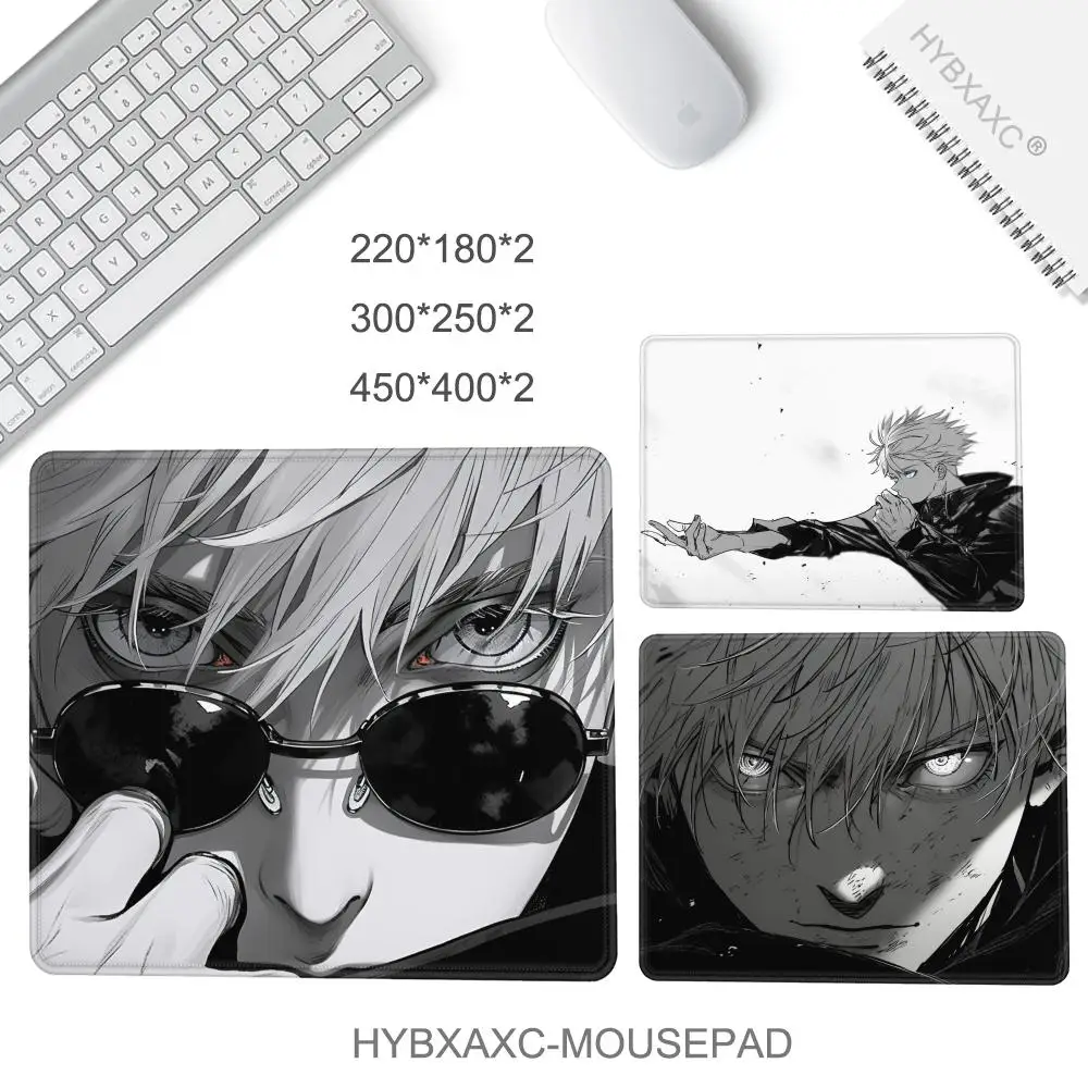 Japan Anime Mouse Pad Laptop 45×40 Black And White Desk Mat PC J-jujutsu K-kaisen Manga Mousepad XS Satoru Gojo Keyboard Rug Mat