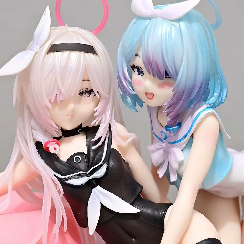 12cm Blue Archive Arona Plana Action Figures Swimwear A.R.O.N.A  Anime Model Doll Car Desktop Ornament Collectable Toys Gifts