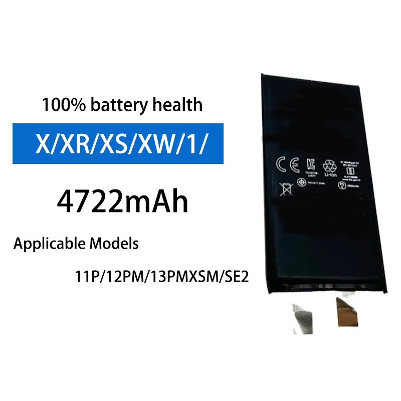 

4722mAh 3.7V Rechargeable Replacement Battery For Apple iPhone 11P 12PM 13PM XSM SE2 High Capacity Battery