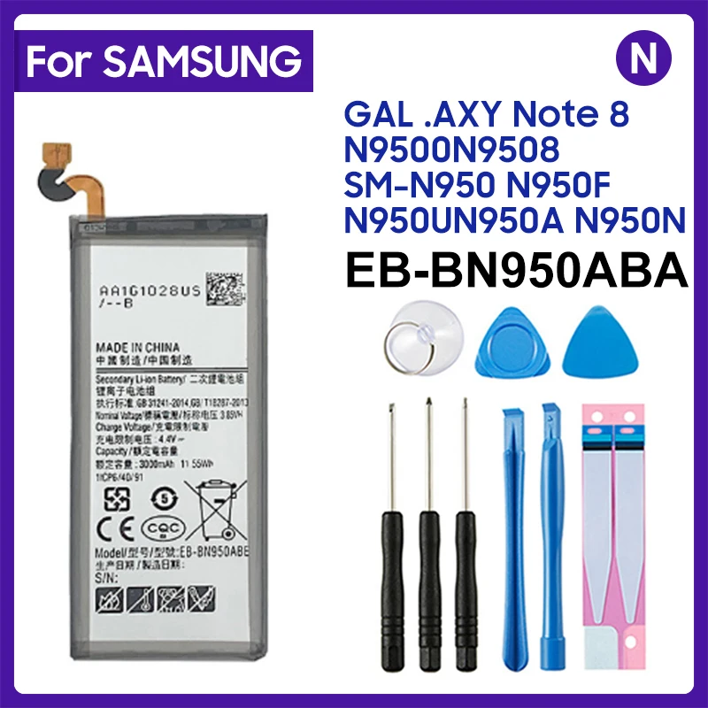 

Для Samsung EB-BN950ABA 3300 мАч аккумулятор для Samsung GALAXY Note 8 N9500 N9508 EB-BN950ABE N950F/U N950A N950N + Инструменты