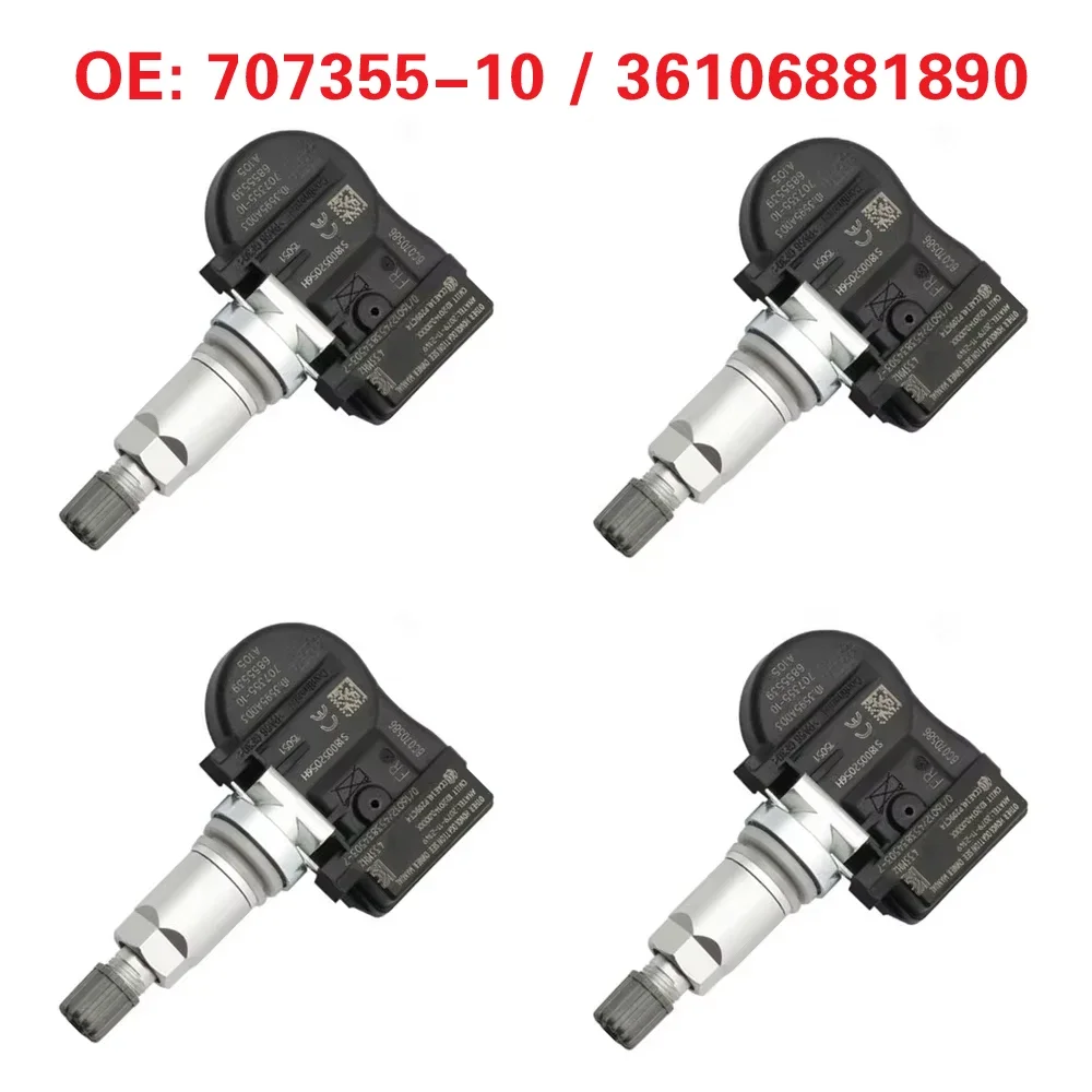 

4Pcs TPMS Sensor 707355-10 Tire Pressure Monitor Sensor System 36106881890 for BMW X5 F15 F85 X2 F39 X1 F48 X6 F16 F86