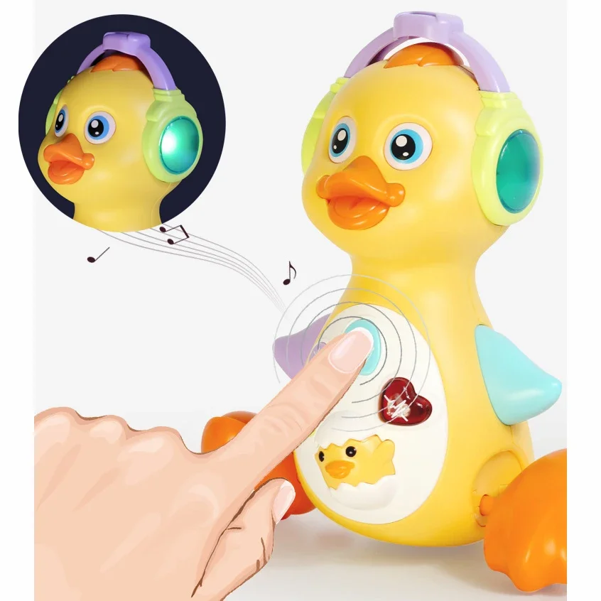 Children Gift Girls Baby Robot Toys for Toddlers Learn To Climb Kids Boy Yellow Duck Dog Animal Move Walk Light Music Dance Doll