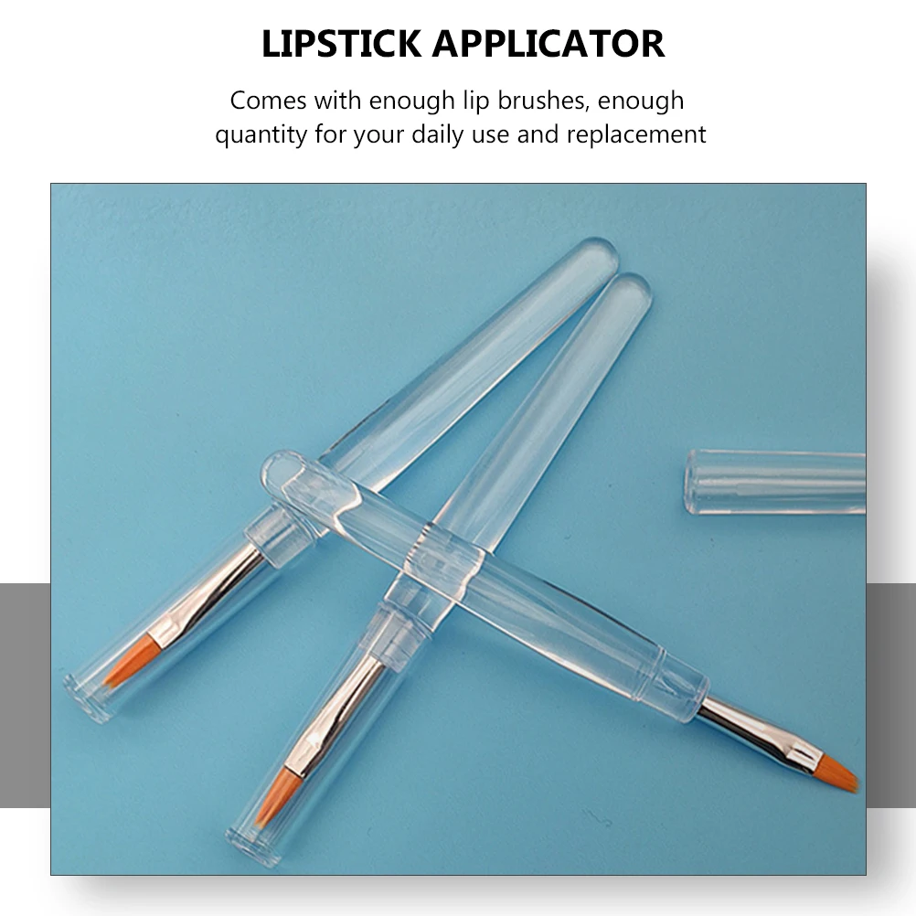 20 قطعة من فرش المكياج، فرشاة الشفاه المصنوعة يدويًا من الألياف لتطبيق ملمع الشفاه، لون ناعم، سهل الحمل للاستخدام اليومي #2