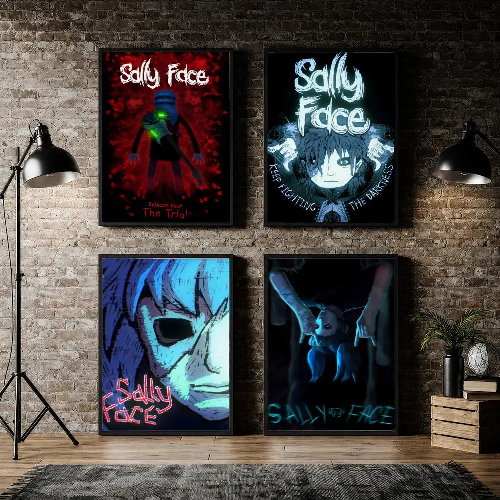 Game Sally Face Sal Fisher Poster PVC HD Peel and Stick Modern Poster Home Office Living Room Dining Room Wall Decor