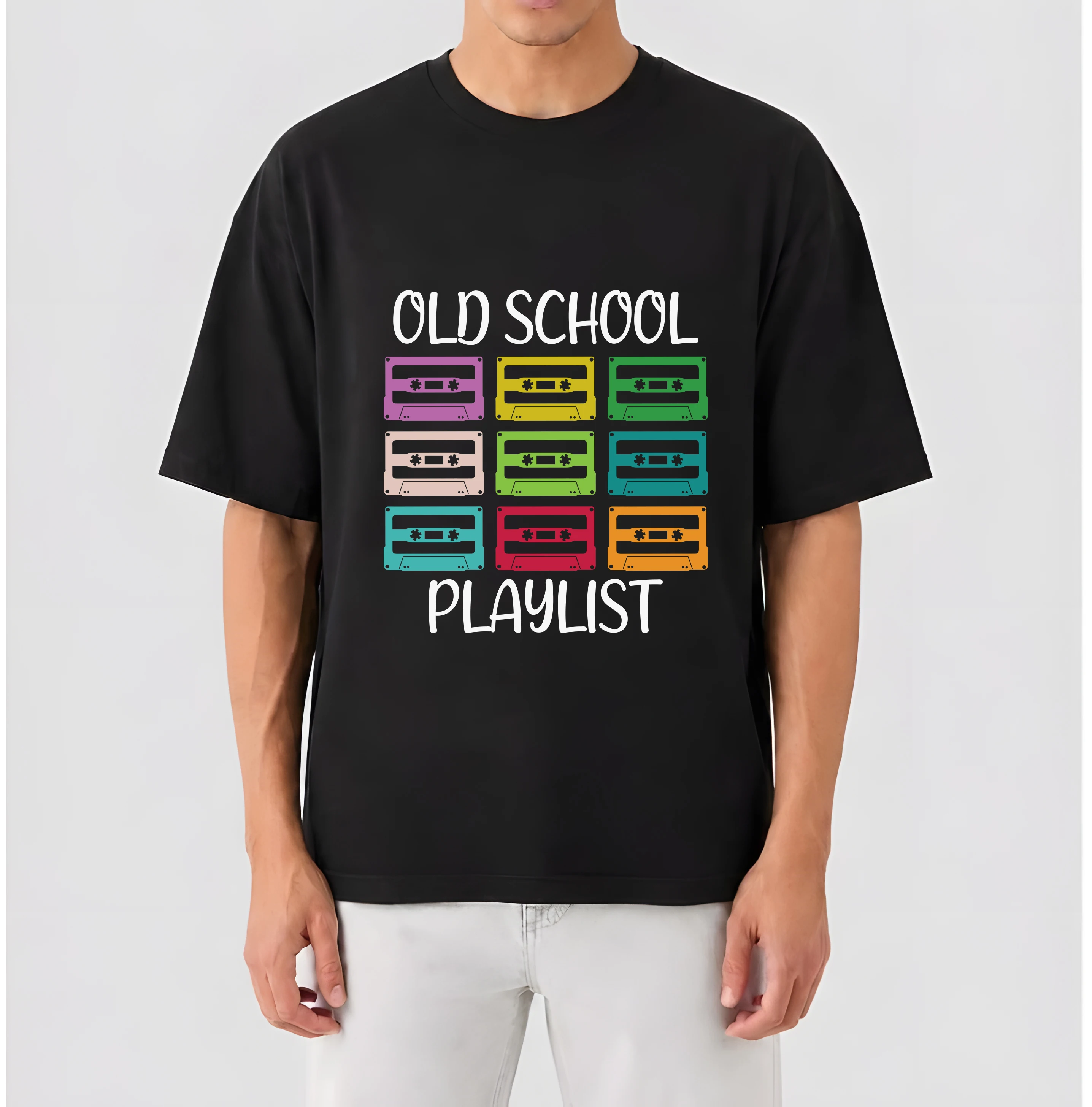 1pcs T shirt for men Summer 100% Cotton Short sleeve Solid color Graphic streetwear Hip-Hop Men clothing Y2k tops Breathable
