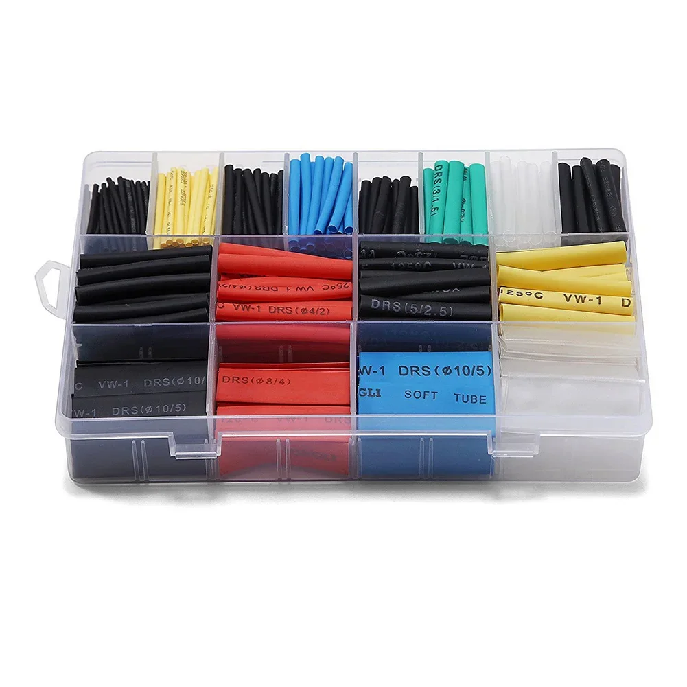 

Heat Shrink Tubing Pack of 580 Pieces for Effective Cable Protection and Color Coding Solutions with Easy Storage