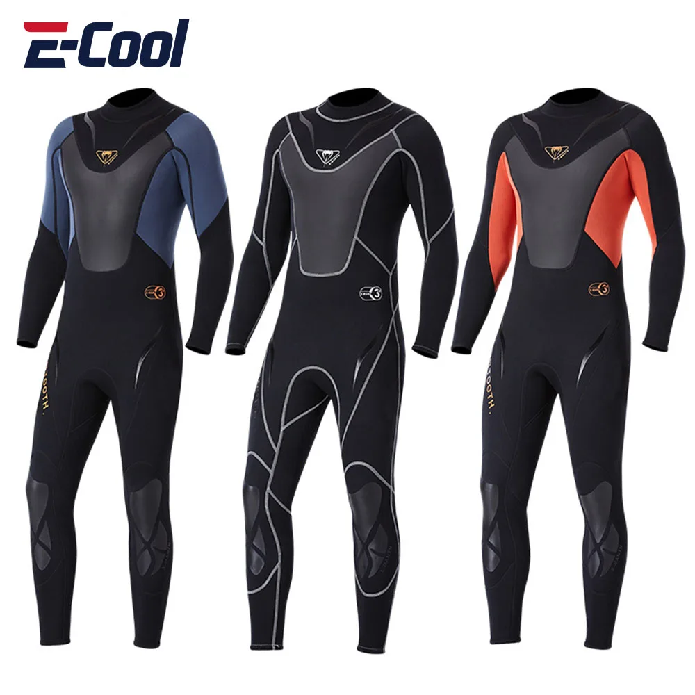 

Men's Diving Wetsuit Neoprene Surfing Suit Long Sleeve Full Body Back Zipper Rash Guard Swimming Snorkeling Kayak Canoeing 3mm