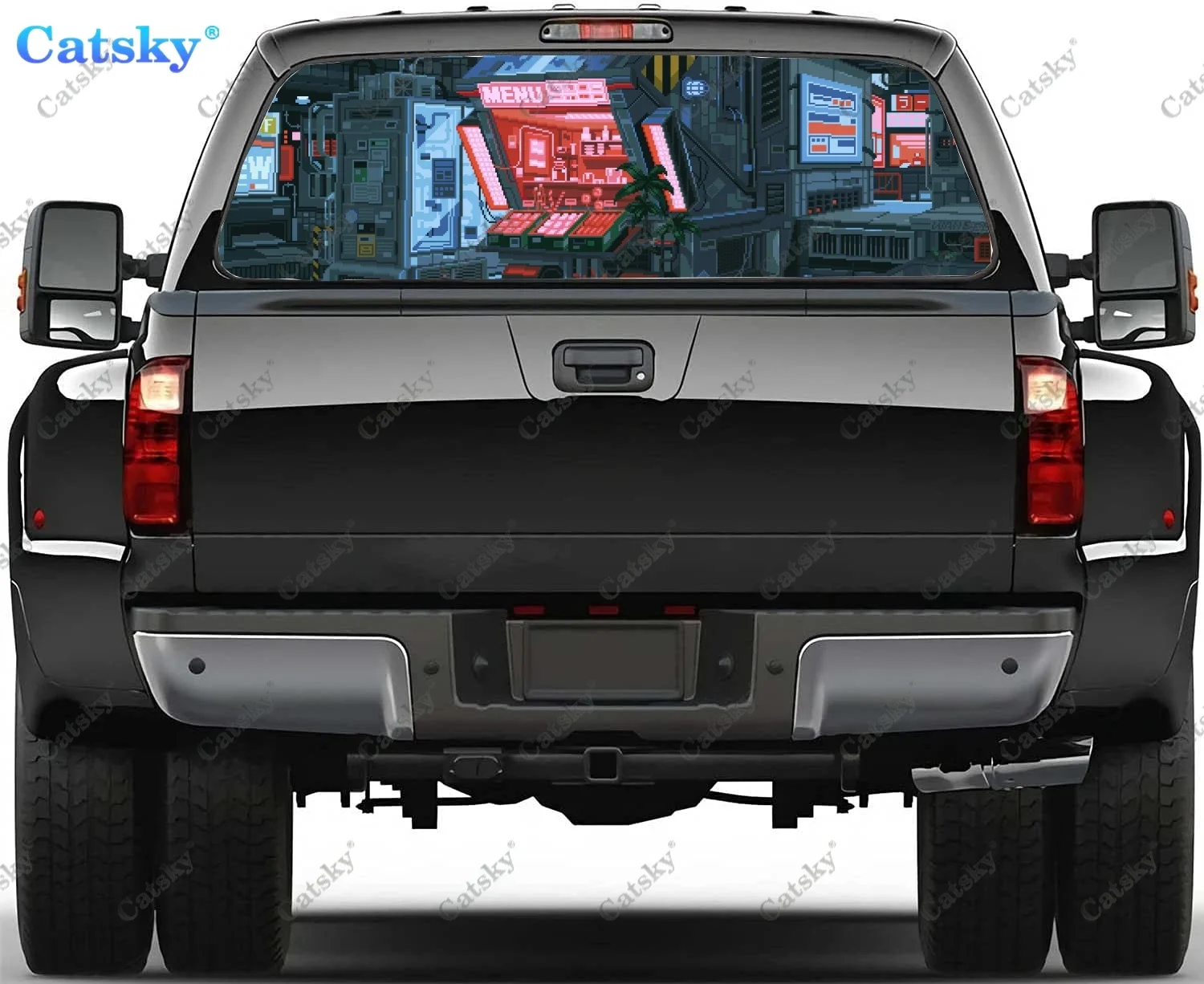 

Pixel Art Decals Rear Window Automotive Decals and Graphics Rear Window Decals for Trucks, Car Window Decal Sticker Vinyl