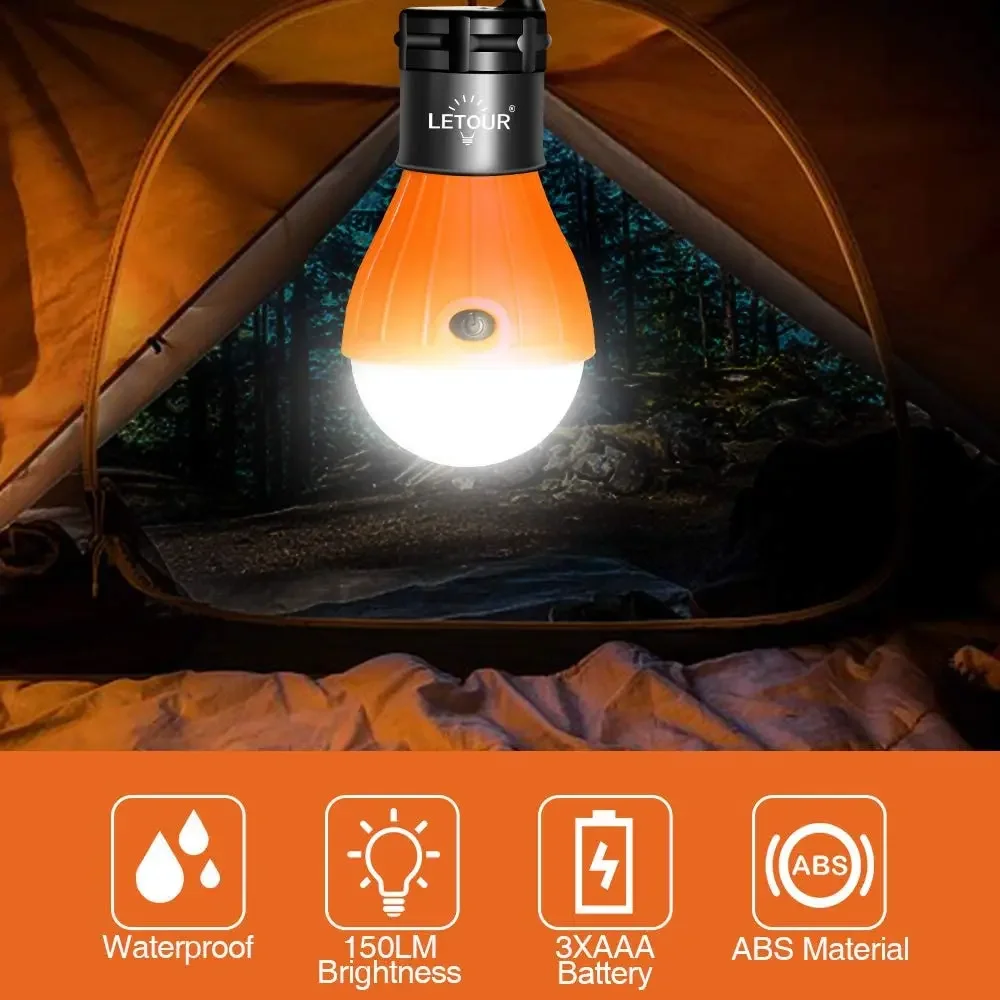 Mini Portable Camping Lantern Energy Saving Light Bulb Outdoor Waterproof Emergency Work Lamp LED Tent Lights for Hiking Fishing